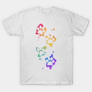 Rainbow Splat Paws T-Shirt